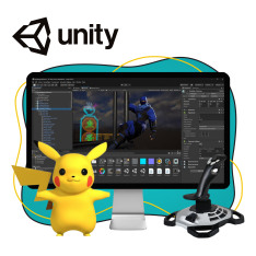 Мир игр на Unity 2D на популярном движке + AI-помощники - КИБЕРшкола программирования для детей, компьютерные курсы для школьников, начинающих и подростков - KIBERone г. Пушкин