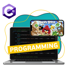 Программирование на C#. Удивительный мир 2D-игр - КИБЕРшкола программирования для детей, компьютерные курсы для школьников, начинающих и подростков - KIBERone г. Пушкин